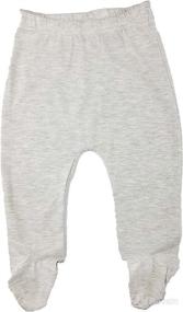 img 2 attached to 👶 Baby Soft Cotton Spandex Pants with Feet - 123 Bear Collection