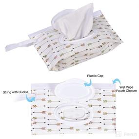 img 1 attached to 👶 Tissue Box with Lid and Baby Wipes Dispenser Pouch - Baby Wipe Holder for Fresh Wipes, Simple Style Container for Regular Storage - TORASO (PK,WH+2)