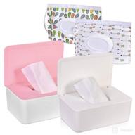 👶 tissue box with lid and baby wipes dispenser pouch - baby wipe holder for fresh wipes, simple style container for regular storage - toraso (pk,wh+2) logo