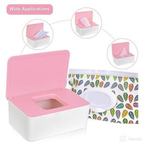 img 3 attached to 👶 Tissue Box with Lid and Baby Wipes Dispenser Pouch - Baby Wipe Holder for Fresh Wipes, Simple Style Container for Regular Storage - TORASO (PK,WH+2)