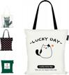 women's fmeida canvas tote bag - reusable grocery shopping, interior pocket, diy crafts & beach bag logo