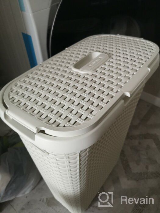 img 2 attached to Laundry basket CURVER Style, 26.5x44.8x61.5cm, cream review by Wiktor Kosiorek ᠌
