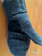 картинка 1 прикреплена к отзыву ViGrace Winter Knitted Convertible Fingerless Gloves Wool Mittens Warm Mitten Glove For Women And Men от Beth Wagner