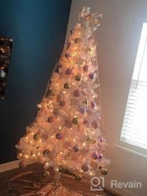 img 5 attached to Добавьте блеска своему Рождеству с 48-дюймовой юбкой TRLYC Blush Sequin Tree - идеально подходит для внутреннего и наружного украшения!