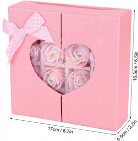 img 3 attached to 16 Soap Roses Box, PE Artificial Flower Gift Boxes With Cute Bow Home Decoration Innovative Festival Present For Anniversary Mother'S Day Valentine'S Day Christmas Day(Pink)