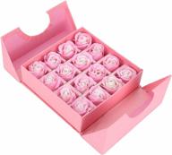 16 soap roses box, pe artificial flower gift boxes with cute bow home decoration innovative festival present for anniversary mother's day valentine's day christmas day(pink) logo