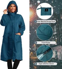 img 2 attached to SaphiRose Waterproof Lightweight Raincoat Windbreaker Women's Clothing at Coats, Jackets & Vests