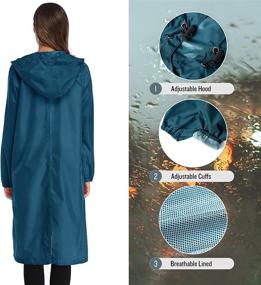 img 1 attached to SaphiRose Waterproof Lightweight Raincoat Windbreaker Women's Clothing at Coats, Jackets & Vests