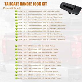 img 1 attached to 🔒 Gagsu Tailgate Lock Kit: Compatible with Chevrolet Silverado & GMC Sierra 2007-2014 - Tailgate Handle & Bezel Lock Kit 22755305