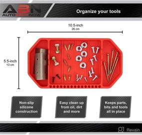 img 1 attached to 🔧 ABN Silicone Rubber Tools Organizer Tray - Non-Slip Flexible Tool Holder for Efficient Part Organization (10.5in x 5.5in)
