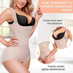 img 3 attached to Transform Your Figure With Gotoly Women'S Full Body Slimming Waist Trainer Bodysuit