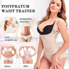 img 1 attached to Transform Your Figure With Gotoly Women'S Full Body Slimming Waist Trainer Bodysuit