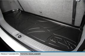 img 3 attached to 🧳 MAXLINER All Weather Custom Fit Cargo Liner - Black - Compatible with 2014-2019 Toyota Highlander (Not for Vehicles with on-Board Vacuum System)