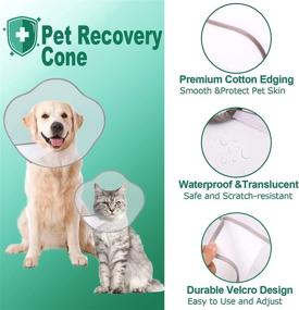 img 1 attached to 🐶 Supet Dog Cone: Adjustable Pet Recovery Collar for Dogs - Large & Small Sizes, Plastic Surgery Cone for Wound Healing, Anti-Bite & Lick Protection