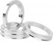 4pc aluminium alloy hub centric rings for cadillac, chevy, gmc - od 73.1mm id 56.1mm mikkuppa hubrings logo