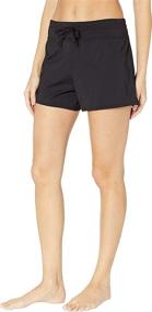 img 2 attached to 🩳 Solid Front Tie Swim Shorts Bottom for Women's Bikini Swimsuit by 24th & Ocean