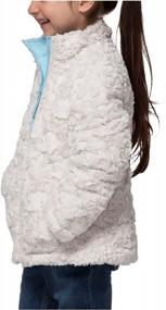 img 2 attached to Stay Warm And Stylish: Girls' Reversible Water-Resistant Puffer Jacket With Teddy Sherpa Fleece For Winter By Rokka&Rolla