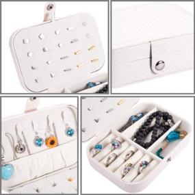 img 1 attached to Organize Your Jewelry In Style With Valyria'S Portable Double Layer Jewelry Case