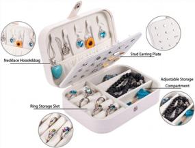 img 3 attached to Organize Your Jewelry In Style With Valyria'S Portable Double Layer Jewelry Case