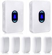 wireless door entry alarm and chime with 600ft range - 55 melodies, 5 volumes - ideal for home, business, store, and office security логотип