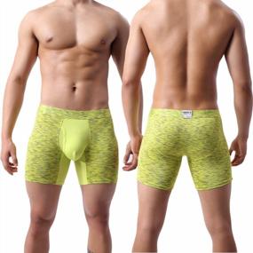 img 3 attached to YuKaiChen Men's Pouch Underwear: Ultimate Performance & No Ride Up Boxer Briefs