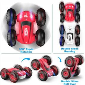 img 3 attached to Get Your Kid Excited With RC Stunt Car Toy 2.4Ghz Remote Control Car With 360° Rotation And Headlights - Perfect Christmas/Birthday Gift!