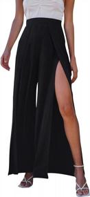 img 4 attached to Women'S High-Waisted Palazzo Pants With Split Thigh And Wide-Leg Design By Verdusa