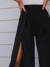 img 2 attached to Women'S High-Waisted Palazzo Pants With Split Thigh And Wide-Leg Design By Verdusa