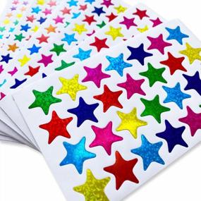 img 2 attached to 4360 Count Laser Shiny Sparkle Star Stickers - красочные самоклеящиеся звезды для детей, студентов и учителей!
