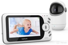 img 4 attached to 👶 TakTark BM801 Video Baby Monitor - 4.3" Screen, Pan Tilt, 2-Way Audio, Night Vision, Room Temperature, 8 Lullabies
