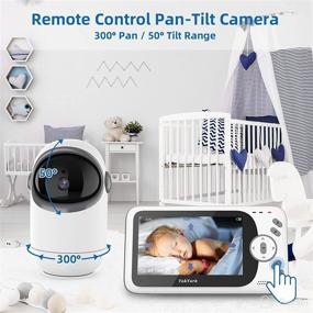 img 2 attached to 👶 TakTark BM801 Video Baby Monitor - 4.3" Screen, Pan Tilt, 2-Way Audio, Night Vision, Room Temperature, 8 Lullabies