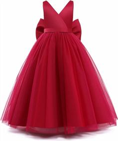 img 3 attached to NNJXD Girl'S Sleeveless Embroidered Princess Pageant Dress For Kids' Prom Ball Gowns