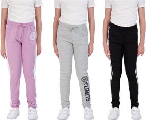 img 2 attached to Girls' Active Sweatpants: Star 👧 Ride Athletic Pink Rose Blue Clothing