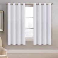 stylish & energy-saving h.versailtex white window curtains - perfect for living room & bedroom (63-inch length, 1 panel) logo