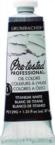 img 1 attached to Pre-Tested Oil Paint - Titanium White (Original Formula) - 37Ml/1.25Oz By Grumbacher