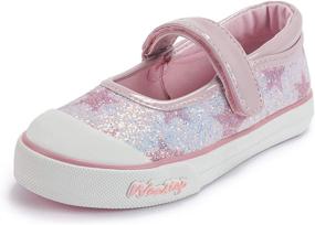 img 4 attached to 🎀 Glitter Flats - Weestep Toddler Little Girls' Sneaker Shoes