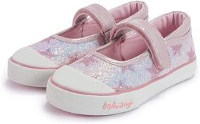 img 3 attached to 🎀 Glitter Flats - Weestep Toddler Little Girls' Sneaker Shoes