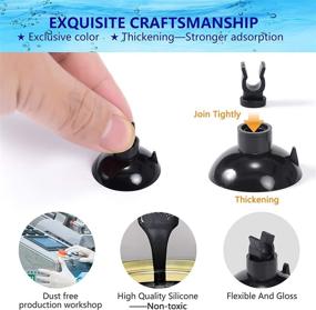 img 3 attached to Wanhork 25-PC Silicone Aquarium Airline Suction Cup for 3/16&#34; Fish Tank Airline Tubing, Connectors, and Check Valves - Professional and Thickened (Black)