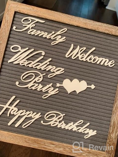 img 1 attached to Rustic Double Sided Felt Letter Board - Organize Your Space With 750 Precut Letters And Cursive Words For Home Or Office Display review by Imran Roach