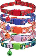 🎄 boombone christmas cat collar breakaway with bell, pack of 5 safe puppy collars: festive and functional pet accessories logo