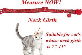 img 3 attached to 🎄 BoomBone Christmas Cat Collar Breakaway with Bell, Pack of 5 Safe Puppy Collars: Festive and Functional Pet Accessories