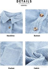 img 2 attached to Sidefeel Corduroy Sleeve Blouses Pockets Apparel & Accessories Baby Girls