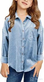 img 4 attached to Sidefeel Corduroy Sleeve Blouses Pockets Apparel & Accessories Baby Girls