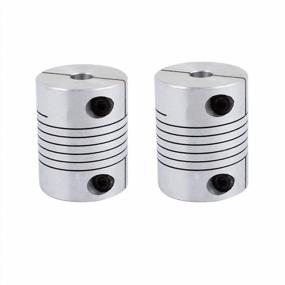 img 4 attached to Pack Of 2 Xnrtop Aluminum Alloy Shaft Couplings - 8Mm To 10Mm, 32Mm Diameter Stepper Motor Couplers For 3D Printers, CNC Machines, DIY Encoders, With 40Mm Length