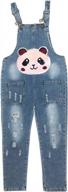 peacolate's denim jumpsuit & romper with sequin pants - color changeable for big girls (3-14 years) logo