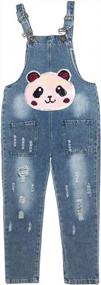 img 3 attached to Peacolate'S Denim Jumpsuit & Romper With Sequin Pants - Color Changeable For Big Girls (3-14 Years)