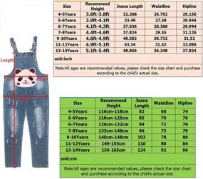 img 1 attached to Джинсовый комбинезон и комбинезон Peacolate'S с брюками с пайетками — сменный цвет для больших девочек (3–14 лет)