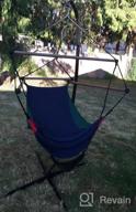 img 1 attached to Zupapa Hanging Hammock Chair C-Stand Only For Air Porch Swing Chair, Heavy Duty 350Lbs Capacity Come With Rug, Pegs And Hook, Outdoor/Indoor review by Robert Abdi