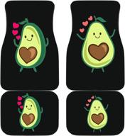 chickyshirt avocado cute funny car liner: customized universal fit auto floor mats (set of 4) - ideal for vehicle, sedan, truck, suv logo