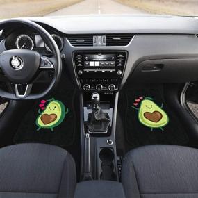 img 3 attached to CHICKYSHIRT Avocado Cute Funny Car Liner: Customized Universal Fit Auto Floor Mats (Set of 4) - Ideal for Vehicle, Sedan, Truck, SUV